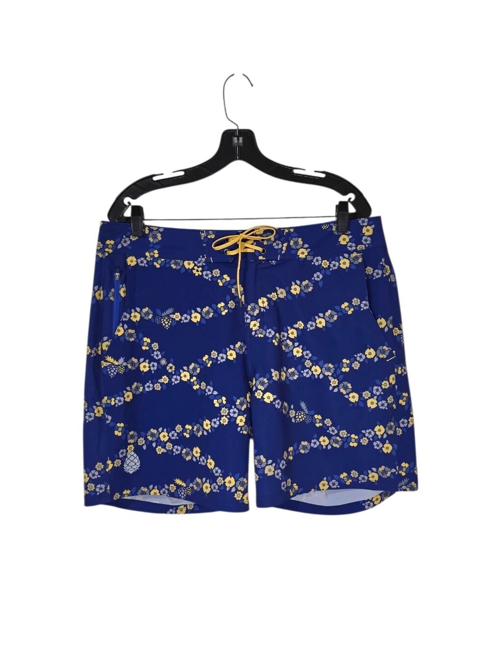 STIO CFS Board Shorts Mens 34 Blue Floral 2330 Drawstring 7" Inseam Beach
